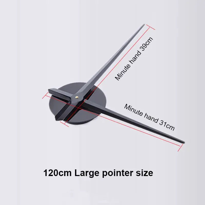 Simples Market large 120cm 3D number wall clock poster with silent mechanism; black hands
