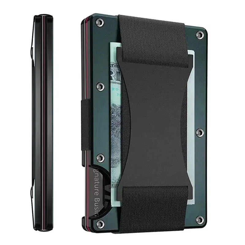 Forged carbon fiber mini slim wallet case for men with card slots and cash pocket