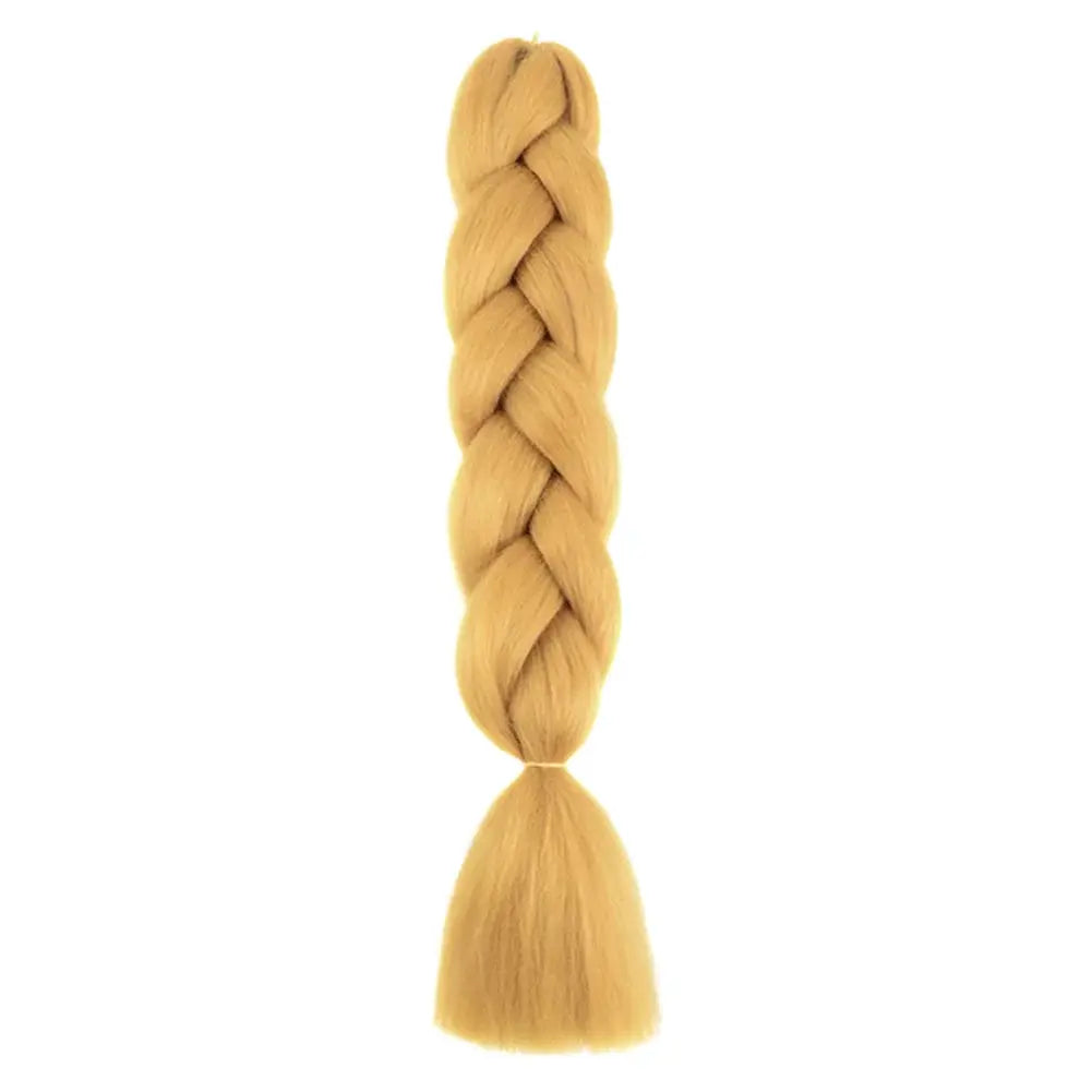 24-inch jumbo braiding hair extension, Afro ombre golden blonde, synthetic crochet braid