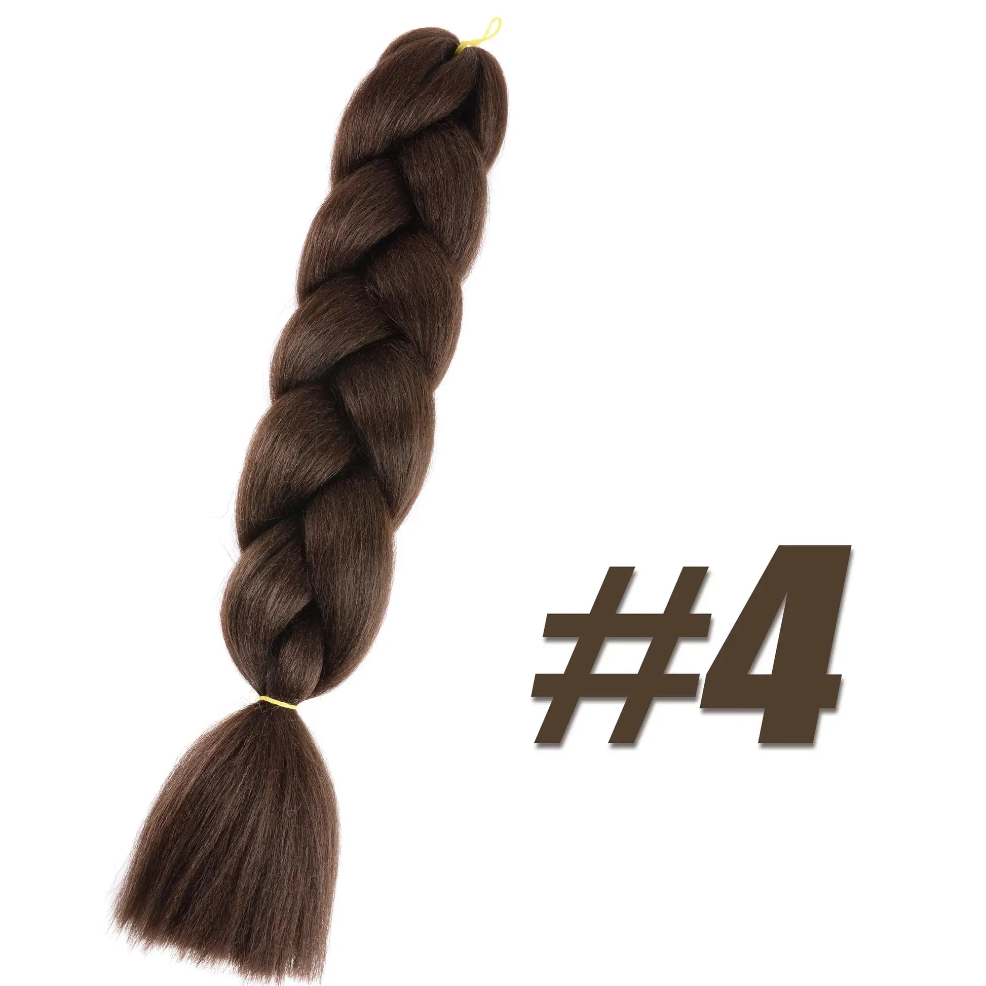 Dark brown synthetic Kanekalon crochet hair extension with pre-stretched curly jumbo braids