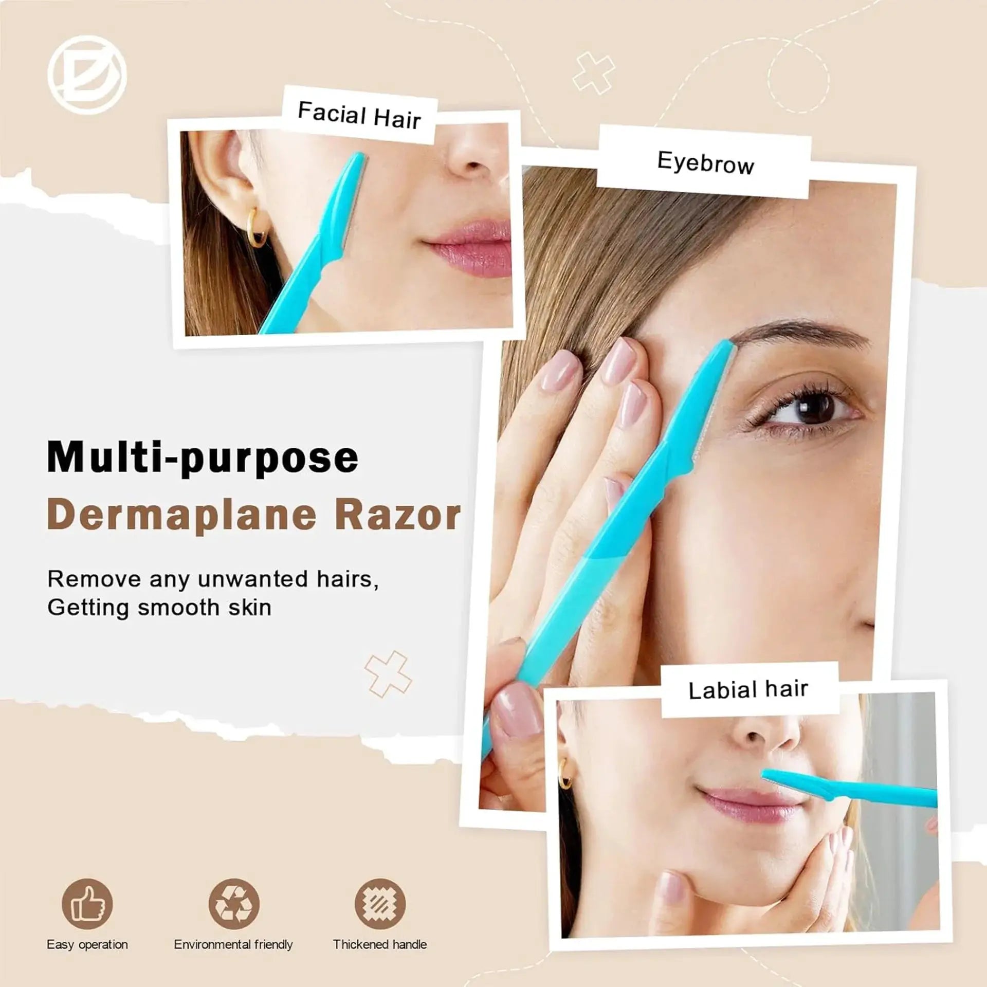 Manual Eyebrow Trimmer For Women Safe Eyebrow Razor Beauty Tool For Face Shaping And Hair Removal