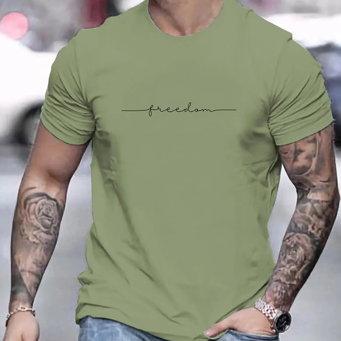 Men's 100 Percent Cotton Summer T Shirt Graphic Print Round Neck Short Sleeve Casual Relaxed Fit