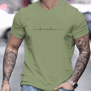 Men's 100 Percent Cotton Summer T Shirt Graphic Print Round Neck Short Sleeve Casual Relaxed Fit