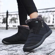 EverWarm Solid Color Mid Calf Boots For Women Waterproof Upper Plush Lining For Warm Winter Comfort