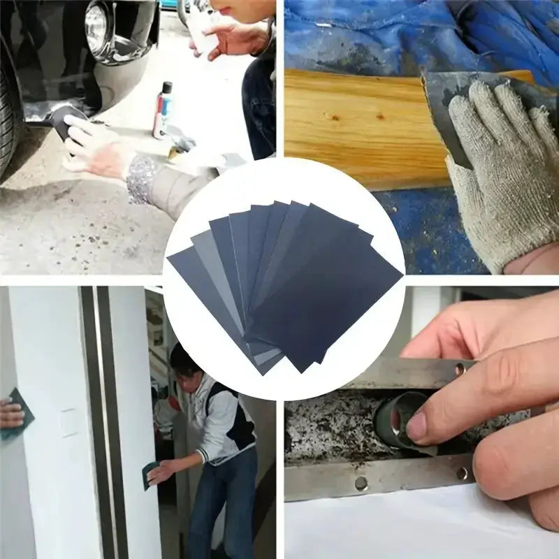 15 Piece Sandpaper Set 400 600 800 1000 1200 1500 2000 2500 3000 Grit For Wet And Dry Sanding Silicon Carbide