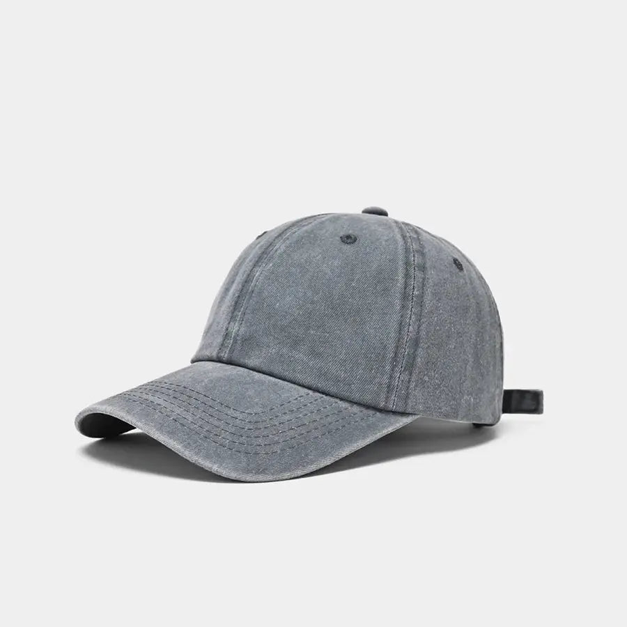 Sunscreen Water Washed Mens Baseball Cap Retro Distressed Duck Tongue Hat For Big Heads