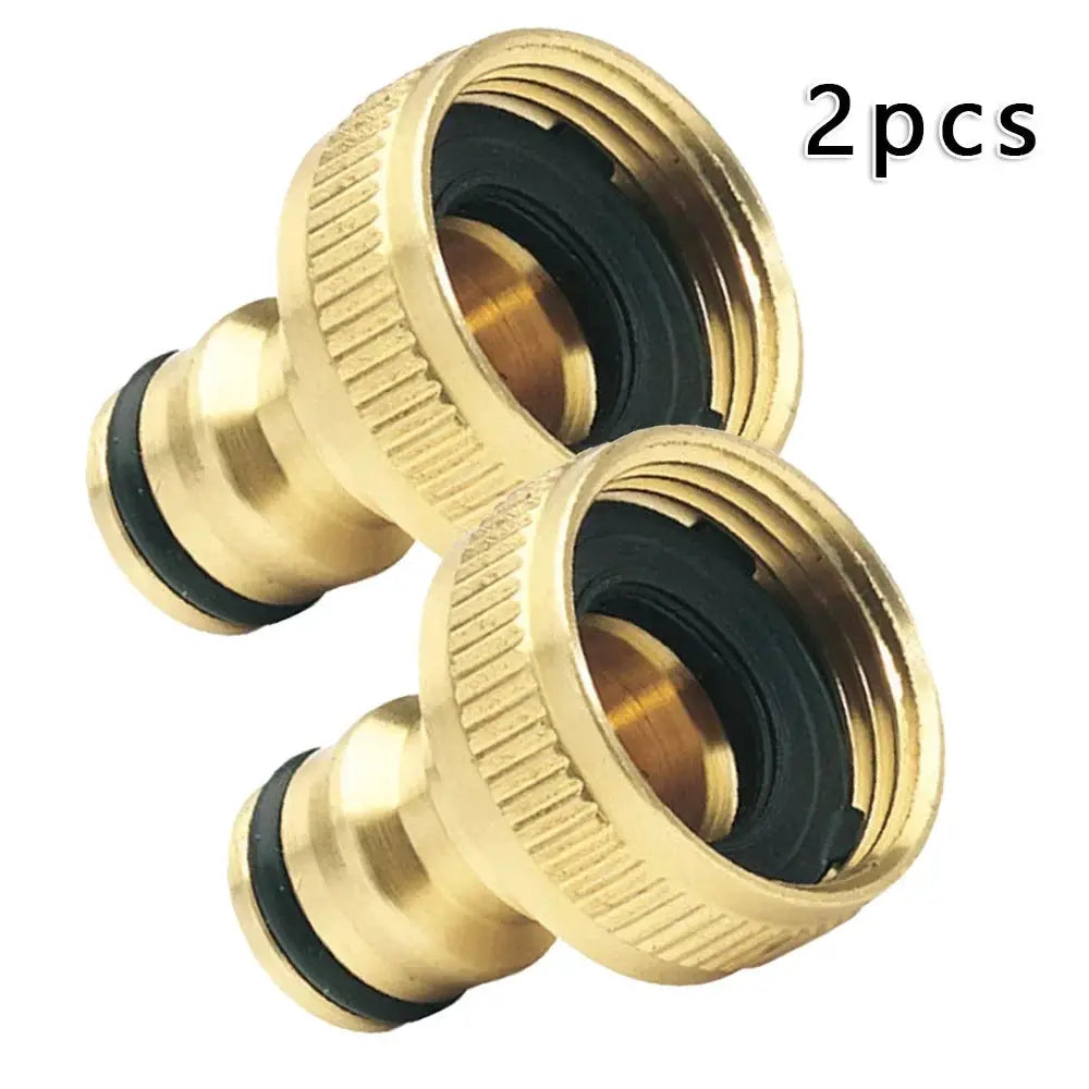 Two Piece Garden Faucet Adapter Three Quarter To One Half Inch Quick Connect Hose Tap Fittings For Outdoor Irrigation