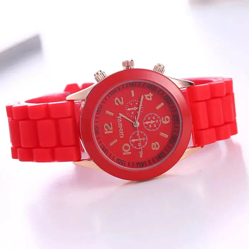 Fashion Women's Watches Casual Silicone Band Analog Quartz Watch （Without Box）