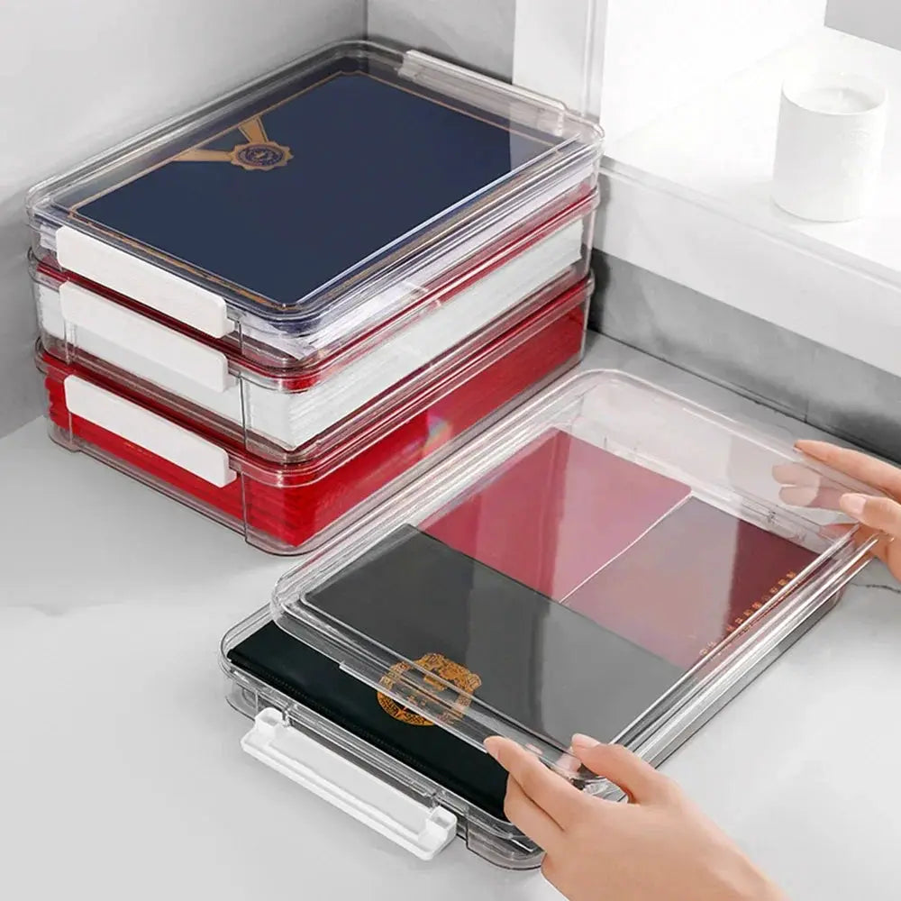 Acrylic Transparent Desktop Paper Storage Box For A4 Files And Exam Papers Dustproof Document Organizer