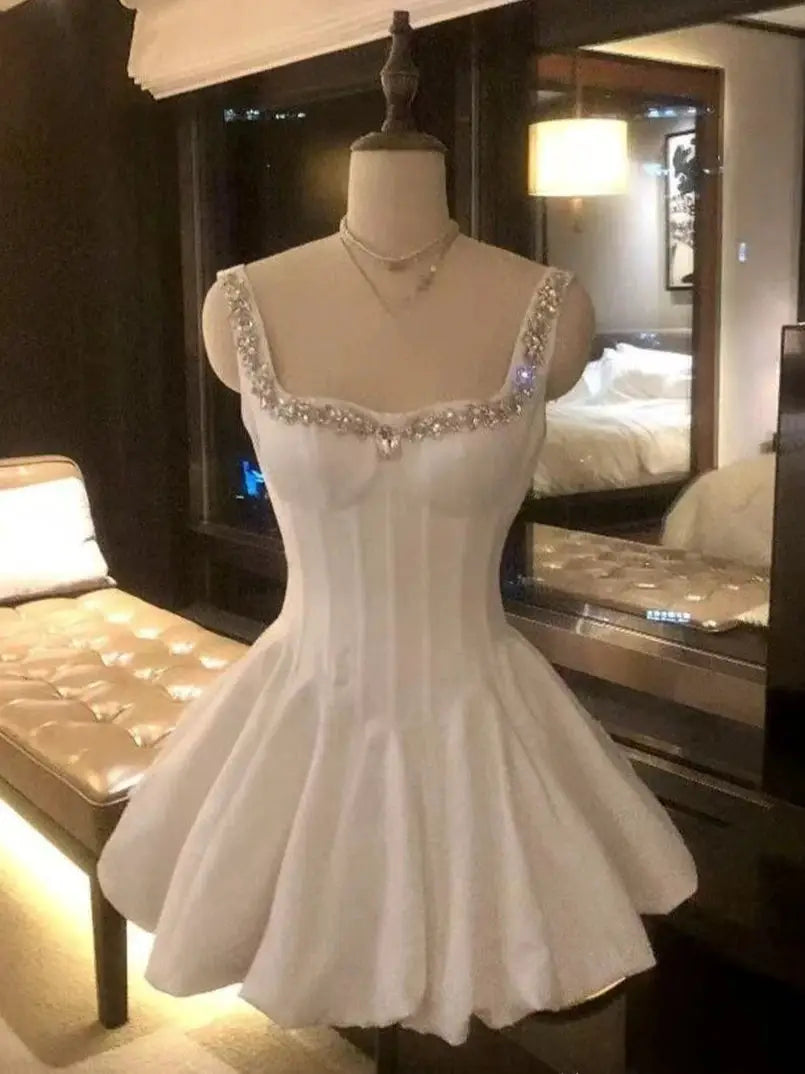 Gothic Y2K Sling Party Dress For Women Harajuku Retro Tulle Ruffles
