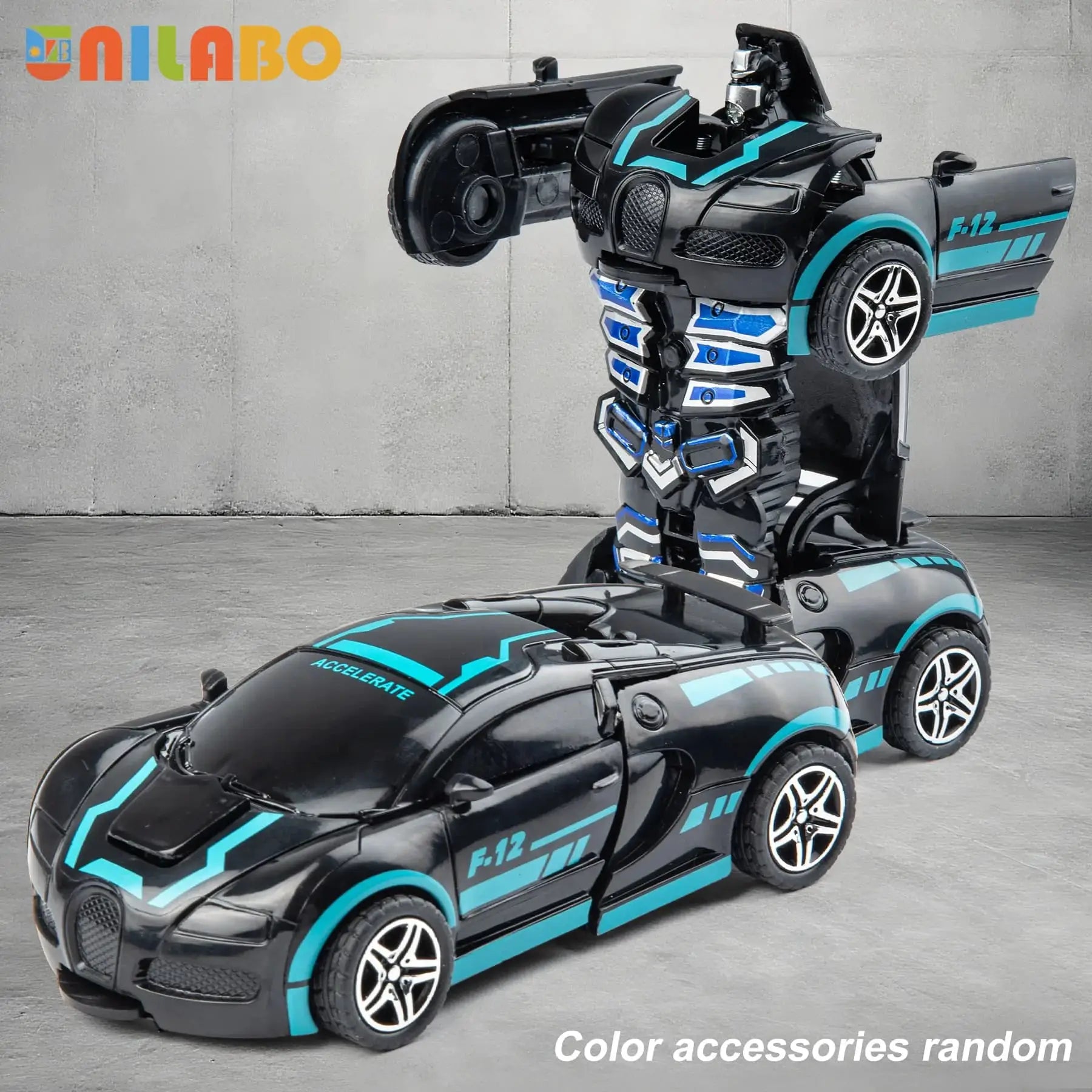 Transformable Robot Sports Car Toy No Batteries Educational Kids Gift Colorful Model Vehicle For Play Learning