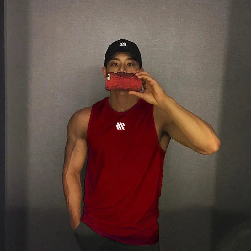 GITF Mens Tank Tops Bodybuilding Stringer Singlet For Gym Workout Fitness Sleeveless Vest Summer