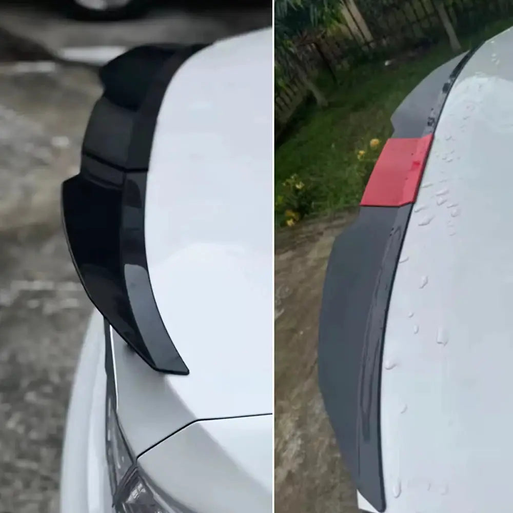 Rear trunk spoiler wing for sedan, adjustable 3-piece universal kit by Simples Market, black