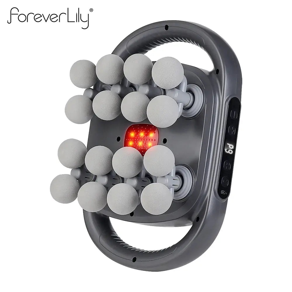 ForeverLily 16-head fascia gun gray massager with red LED lights