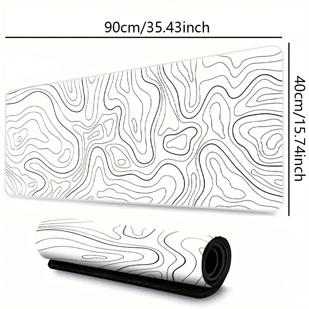 Large Extended Gaming Mouse Pad With Stitched Edges And Non Slip Rubber Base For Desk