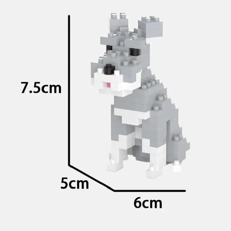 Kids Micro Building Block Dog Toy DIY Assembly Puzzle Set for Education and Fine Motor Skill Development