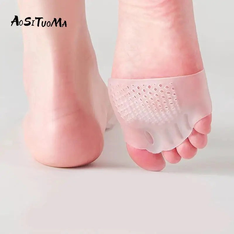 AuraFlex Silicone Front Foot Pads For Bunion Relief And Nighttime Comfort Cushioned Foot Support