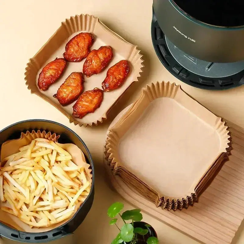 Disposable Air Fryer Parchment Paper Liners For Square And Round Pans Nonstick Oil Absorbing Mat Kitchen Oven