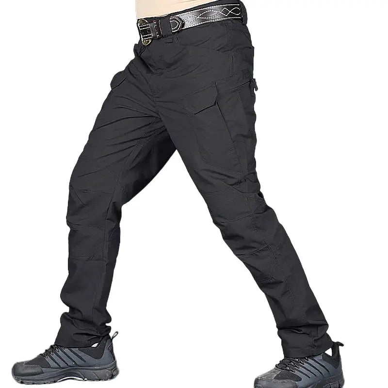 Tactical cargo pants for men by Simples Market, black with multiple pockets, plus size 6XL