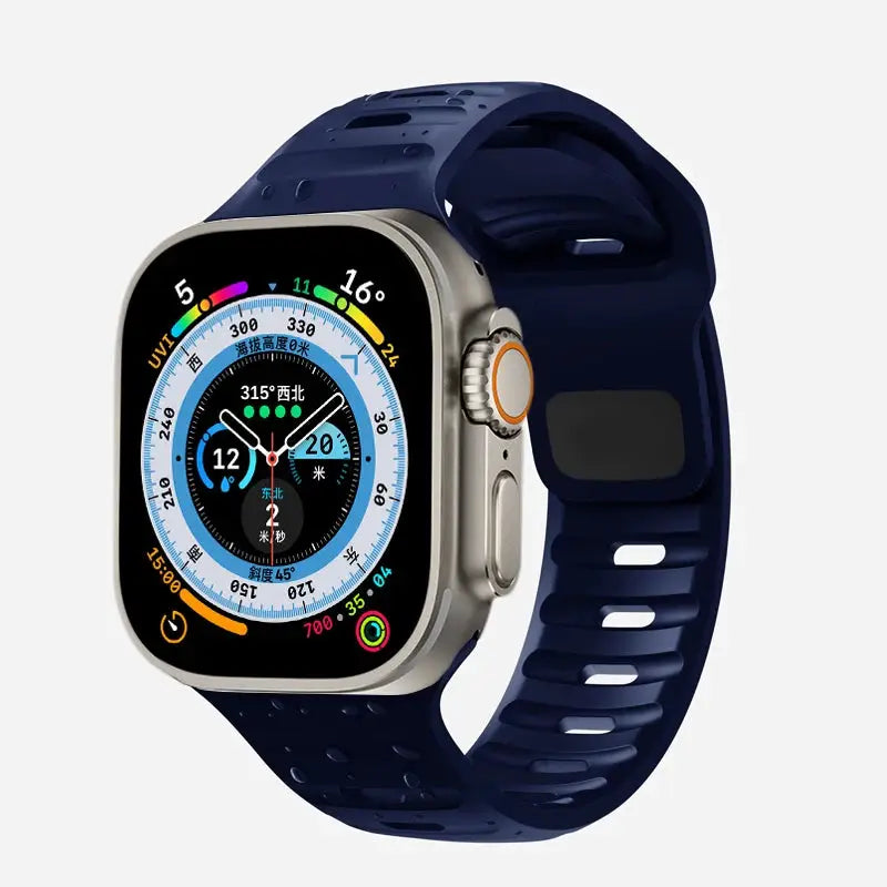 Strap For Apple Watch Band 49mm 44mm 45mm 41mm 40mm 42mm 38mm Soft Silicone sport Bracelet iwatch Serise 8 7 SE 6 5 9 Ultra 49mm