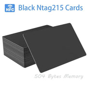 Simples Market NTAG215 black PVC NFC cards, 5–10 pcs, 13.56MHz, 504 bytes, waterproof