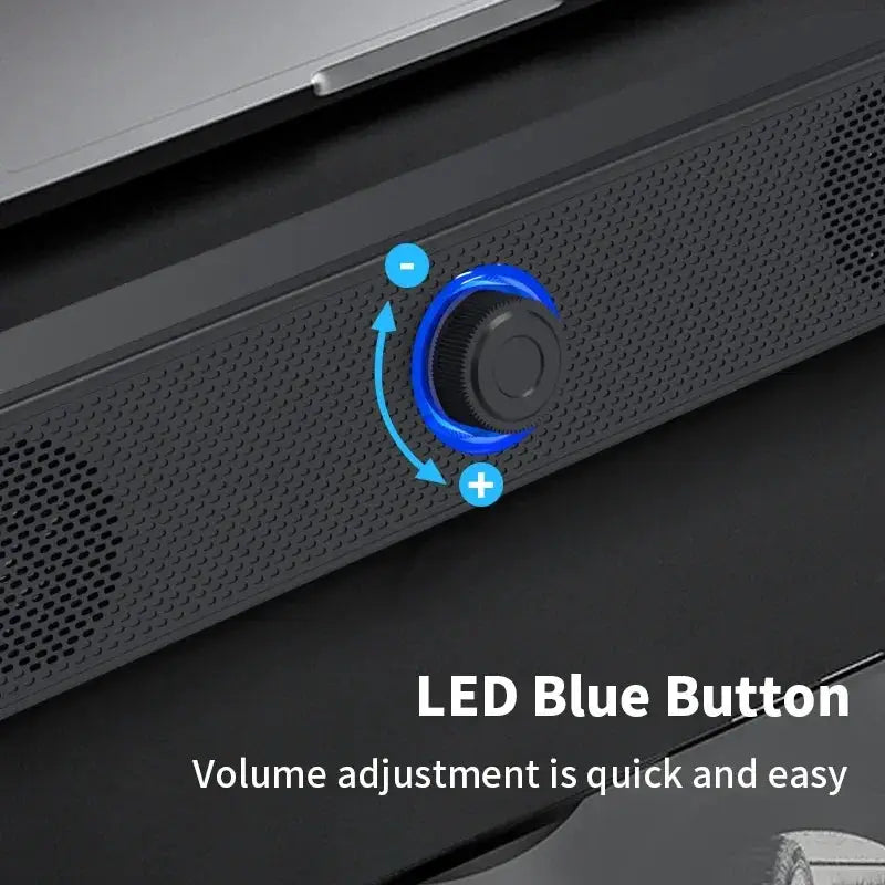 PC Soundbar Bluetooth Wired USB Powered Speaker TV PC Laptop Gaming