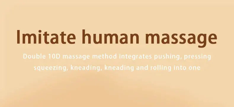 Electric cervical pillow massager by Simples Market banner with peach gradient background