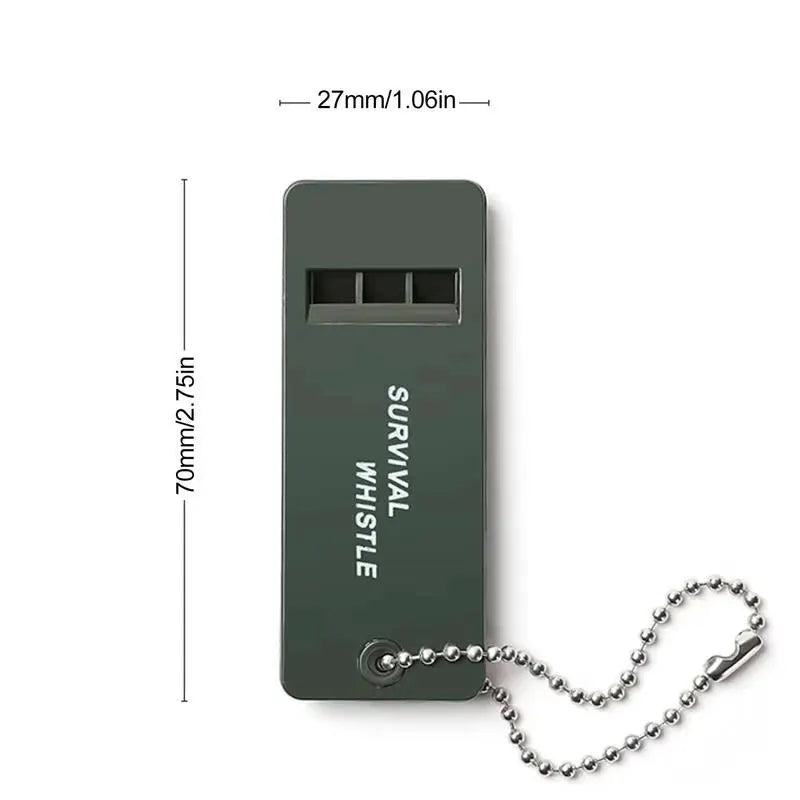 High Decibel Three Frequency Outdoor Emergency Survival Whistle for Camping Hiking Hunting and Safety Gear