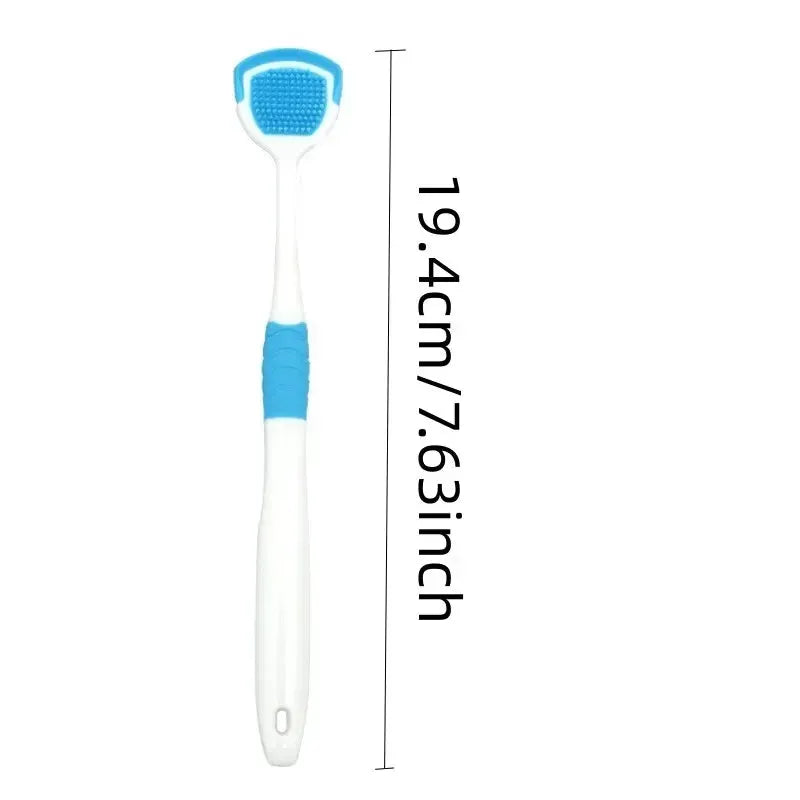 Soft Haired Silicone Tongue Scraper for Adults Reduces Bad Breath and Improves Oral Care