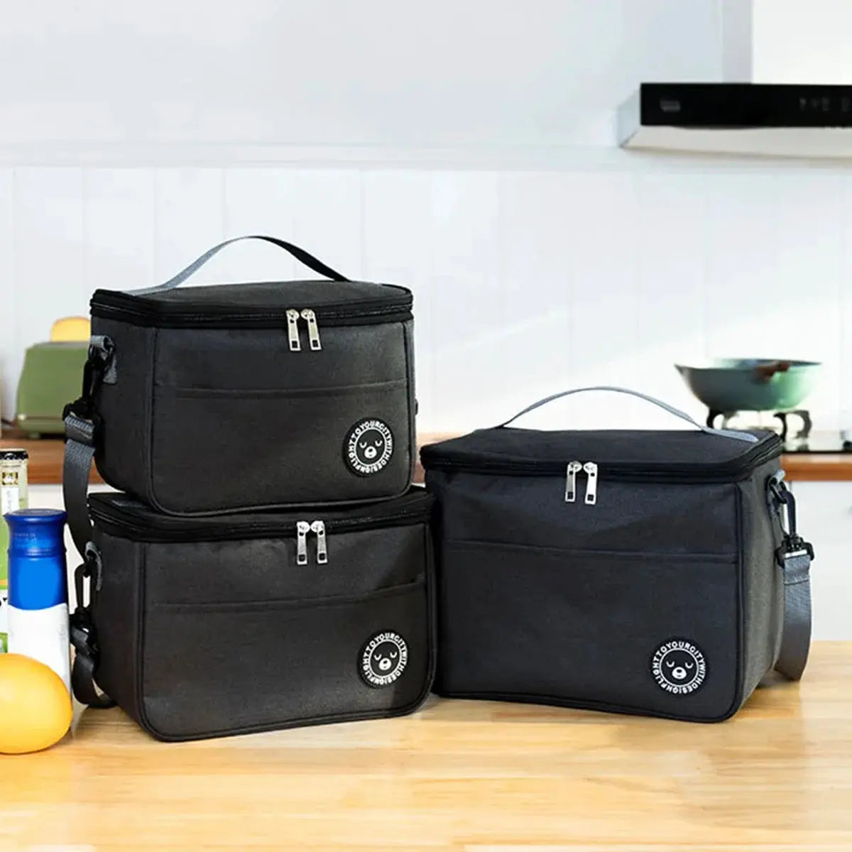 Insulated Lunch Bag With Shoulder Strap Spacious Capacity And Thickened Waterproof Oxford Keeps Meals Fresh All Day