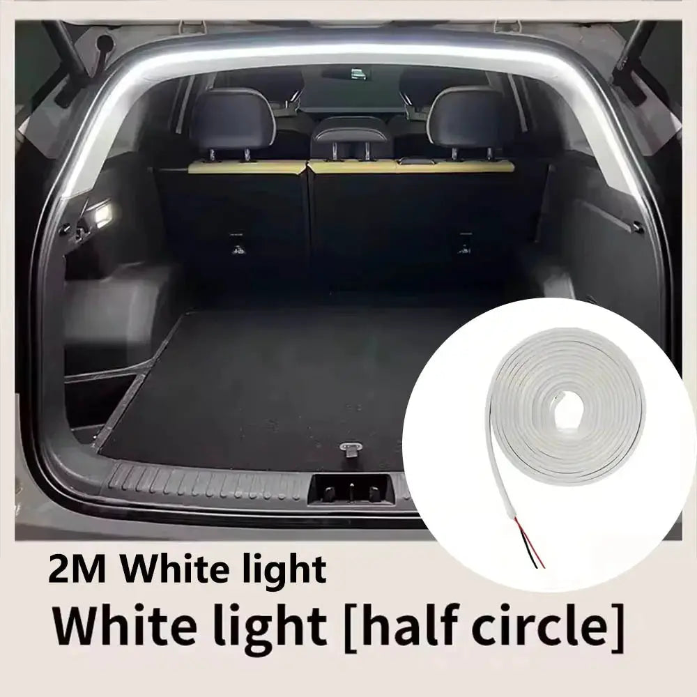 Car LED Trunk Lighting Strip With High Brightness Wiring Free Installation Automatic Sensing Tailgate Ambient Light