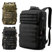 TrailForge Tactical Camouflage Backpack Military Style Large Capacity Multi Layer Hiking And Camping Pack