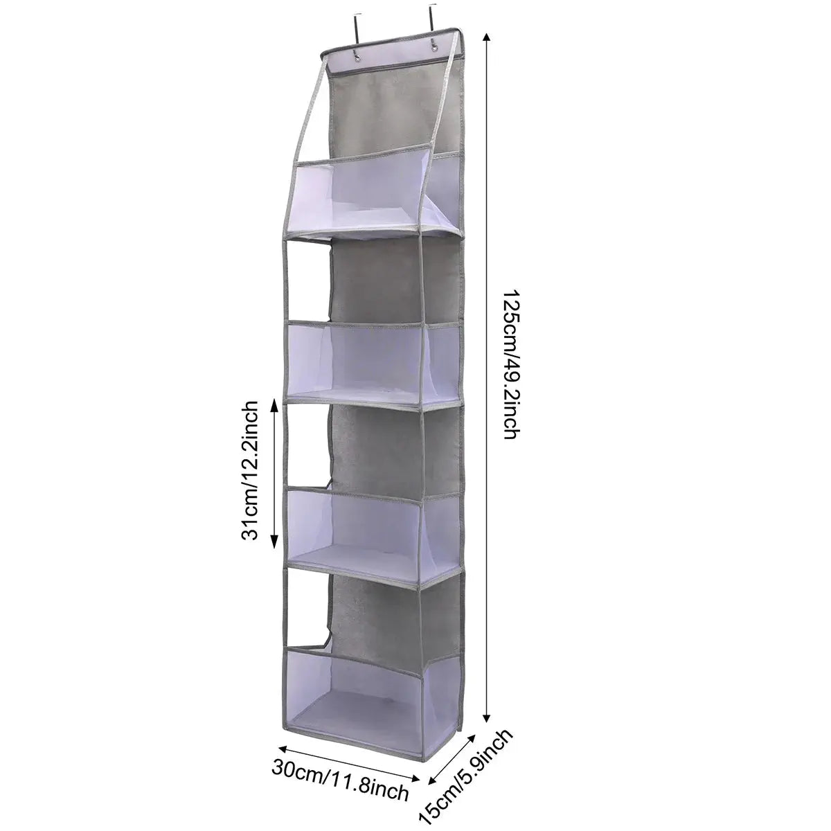 Over the Door Hanging Organizer 4 Or 6 Layer Storage for Cosmetics Nursery Bathroom Closet Bedroom Dorm