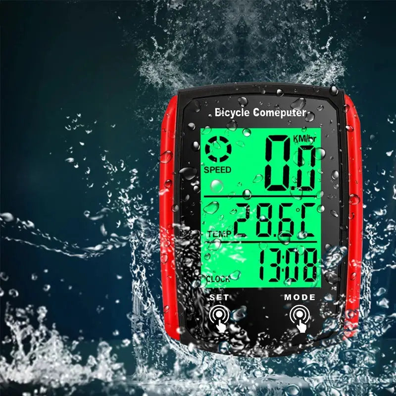 Wired Bike Computer Odometer With LCD Screen Cycling Speedometer For Mountain And Road Bikes