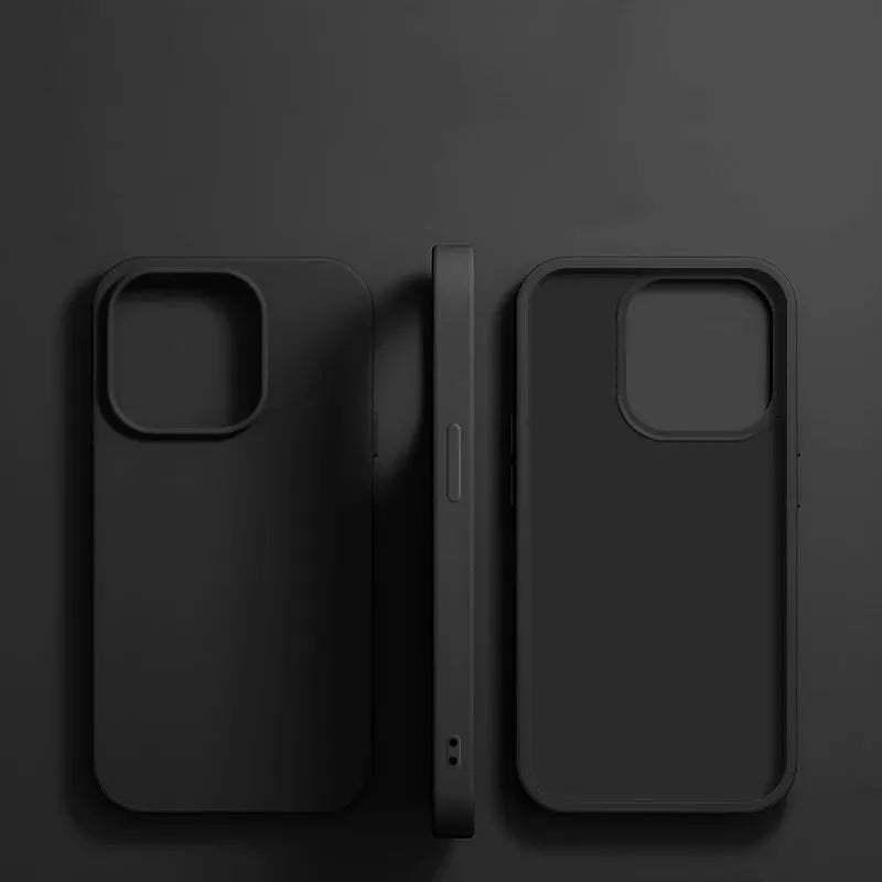 Simples Market black liquid silicone iPhone case (2-pack) for iPhone 11–16 Pro/Max, shockproof