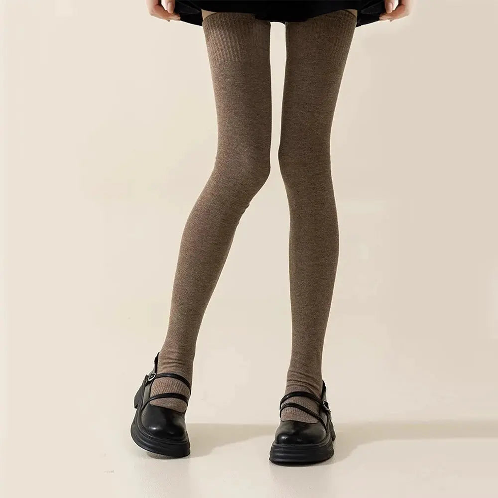 Velvet Winter Thigh High Socks For Women 100cm Lengthened Over The Knee Stockings For Warmth