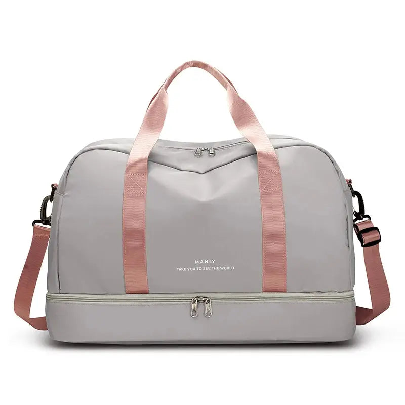VoyageEase Expandable Travel Duffle Bag For Women Large Capacity Lightweight Weekend Getaway Carrier