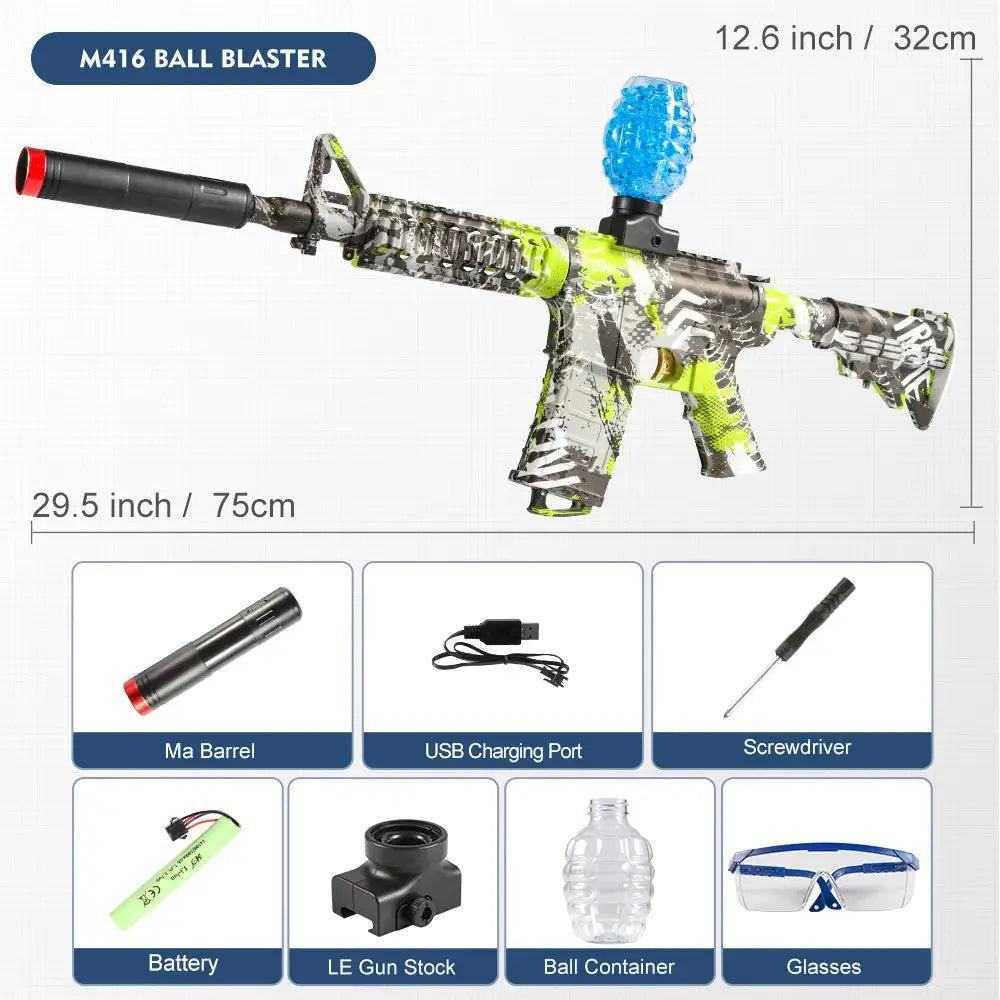 M416 Electric Blaster Gun Set High Precision Shooting Toy For Outdoor Play And Birthday Gift Ages 14 And Up
