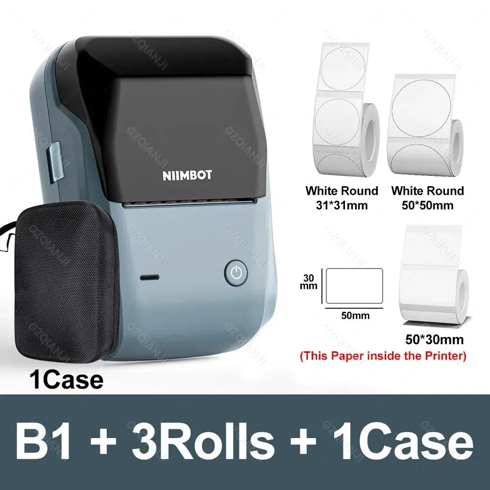 Niimbot B1 Mini Bluetooth Label Printer For Round UV Tags And Labels