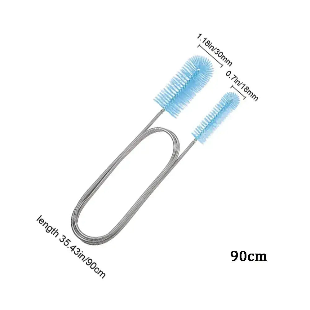 Stainless Steel Aquarium Cleaning Brush for Water Filter Pumps Lily Pipes Air Tubes and Hoses Fish Tank Maintenance Tool