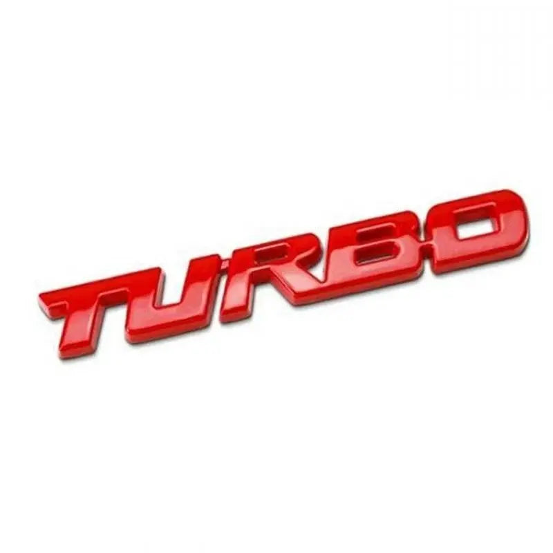 Turbocharged Turbo Metal Alloy 3D Badge Car Exterior Sticker Car Modification Accessory Decorative Rear Side Marking