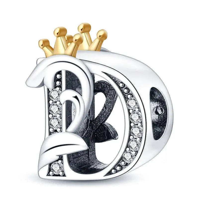 925 Sterling Silver Alphabet Charms A to Z Beads for Women Fit Original Bracelet DIY Jewelry Gift