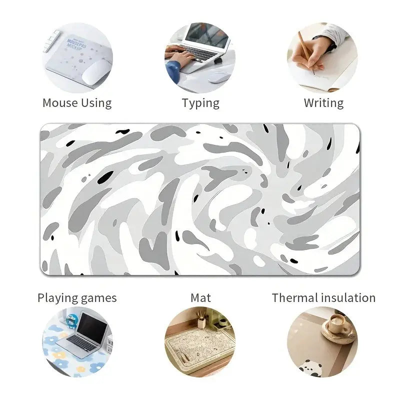 Large Line Texture Mouse Pad With Durable Stitched Edges Non Slip Base For Office Gaming And Study