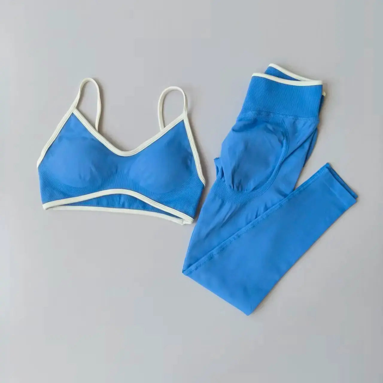 FlexiFit Seamless 2 Piece Legging Set For Women Strappy Sports Bra High Waist Sculpt Leggings Breathable Comfort