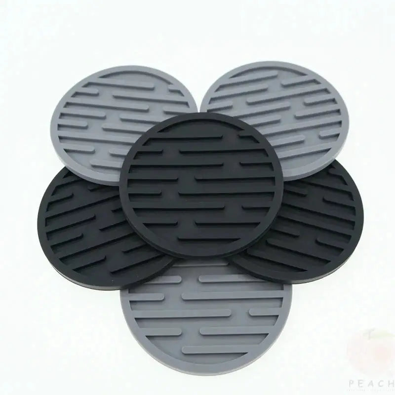 Ten Centimeter Silicone Coasters Round Heat Resistant Mats For Tea Cup Coffee Mug Table Decor