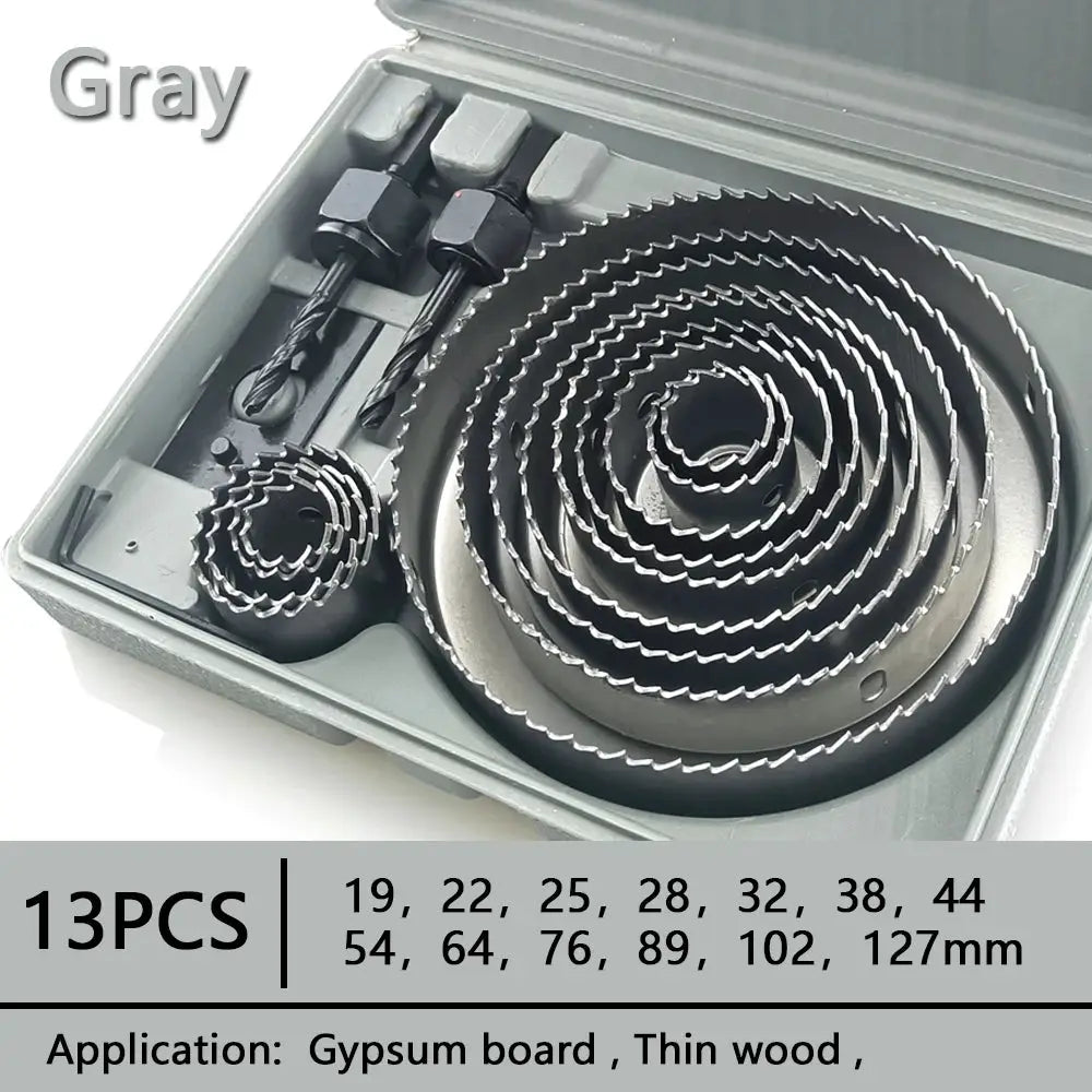 19 To 127mm Hole Saw Set Cup Style Wood Crown Drill Bit For Gypsum Board Wood PVC Plastic Density Board And Metal