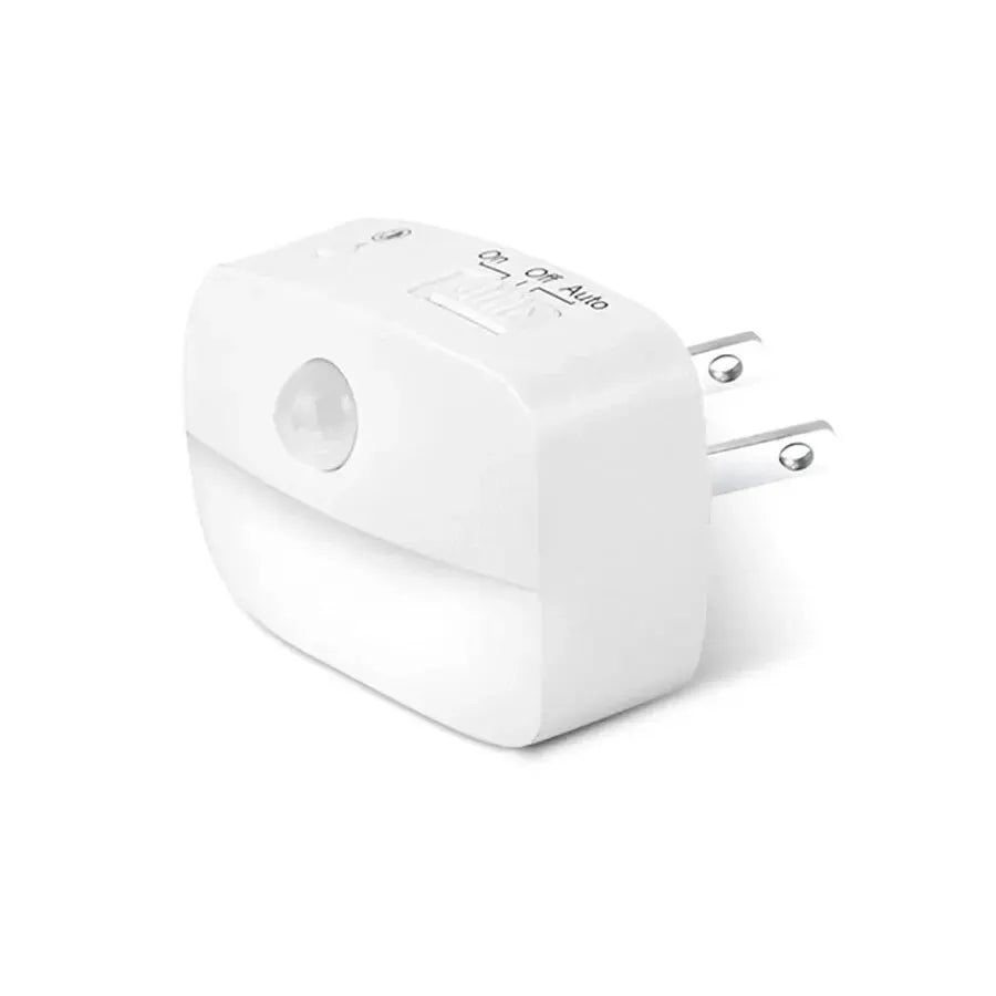LED Night Light With Motion Sensor Dual Plug Socket EU US Wireless Wall Bedside Bedroom Lamp For Children