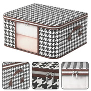 Large Capacity Storage Box Portable Clothes Organizer With Handles Foldable Dustproof Zipper Quilt Container