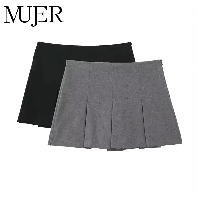 Women Pleated Skirt Shorts High Waist Mini Skort For Summer Casual Vacation Outfit