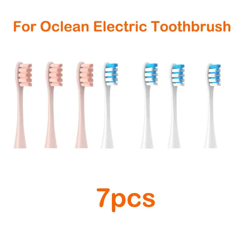 Oclean Flow Replacement Brush Heads Soft DuPont Tynex Bristles 7 Pack for Sonic Toothbrushes Gentle Plaque Removal